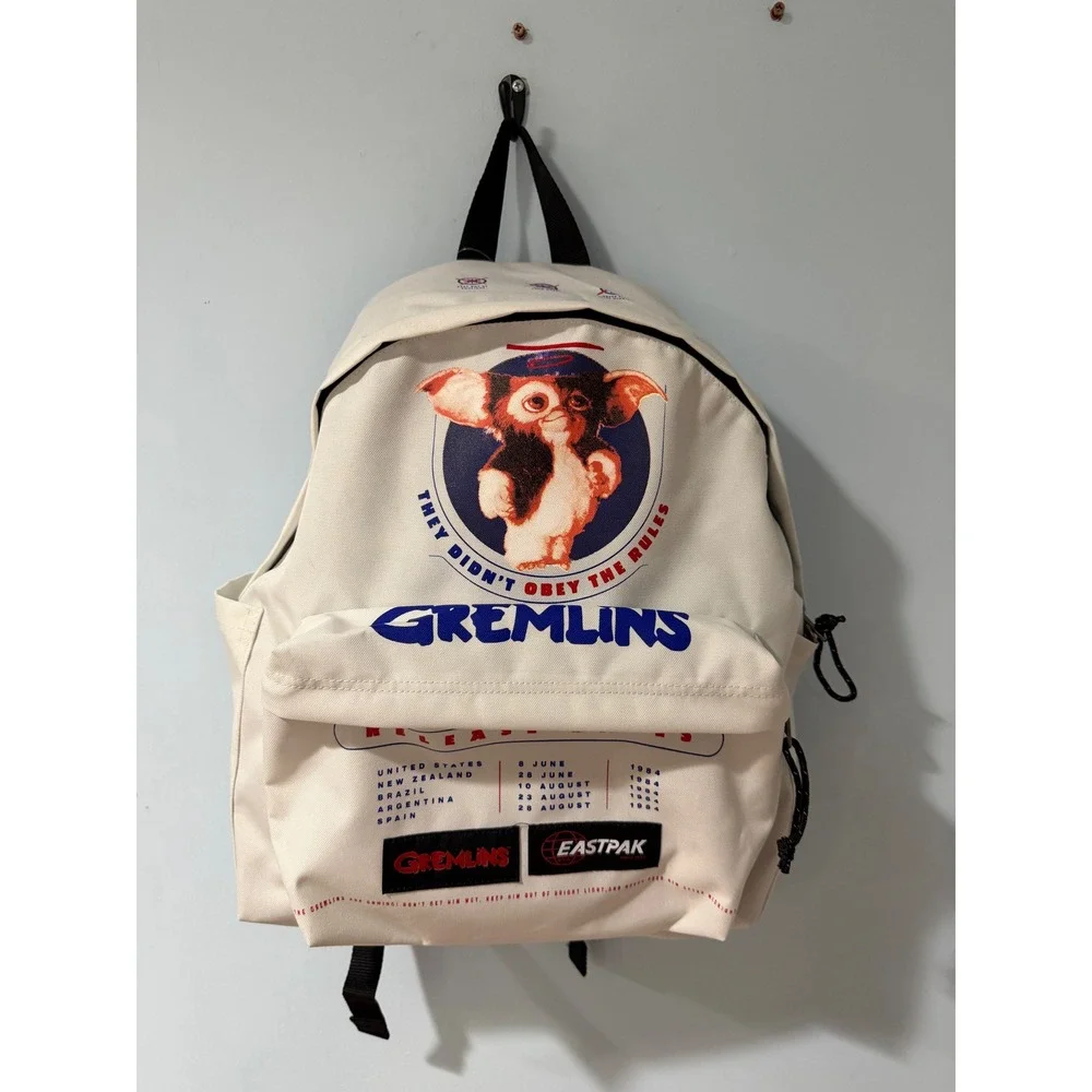 Eastpak x Gremlins Day Pak'r Backpack White Gizmo Poster EK0A5BG4 24L NWT